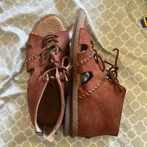 Boho leather sandals Born brand. Good condition.